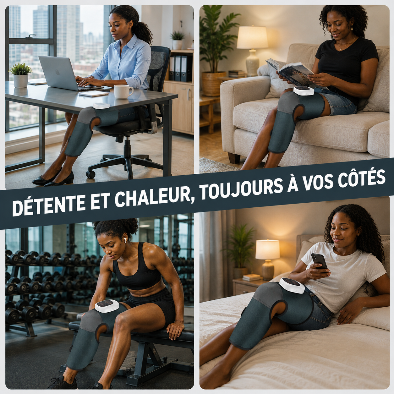 ThermoGenou™ (Appareil Intelligent 3-en-1 pour soulager les douleurs aux genoux)