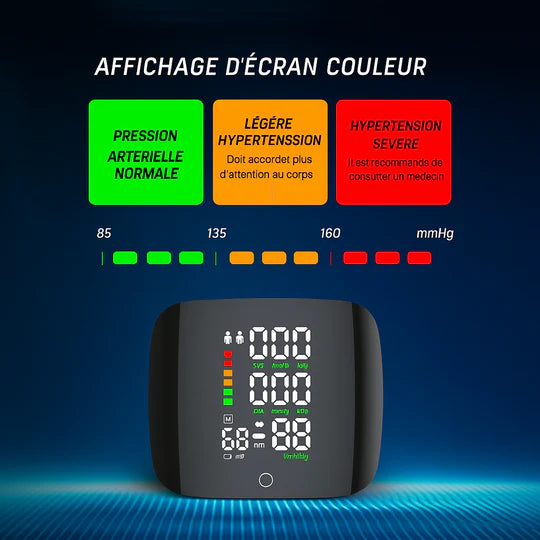 Tensiomètre de Poignet Rechargeable – Suivi Facile de votre Tension