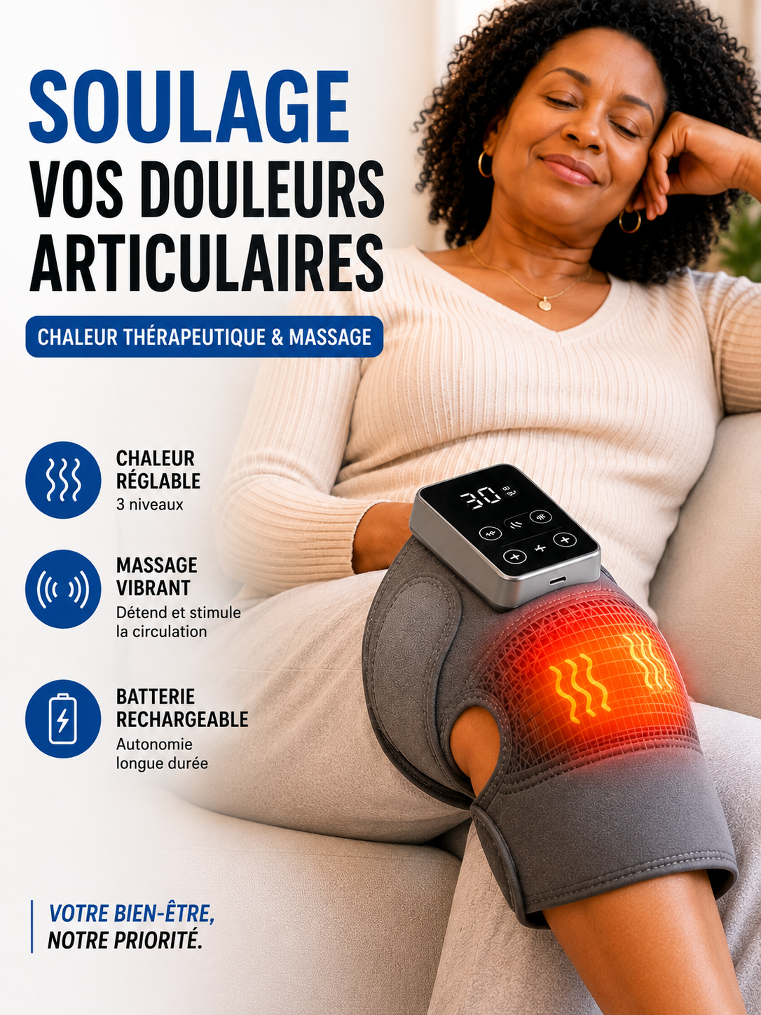 Genouillère Intelligente de Soulagement & Relaxation