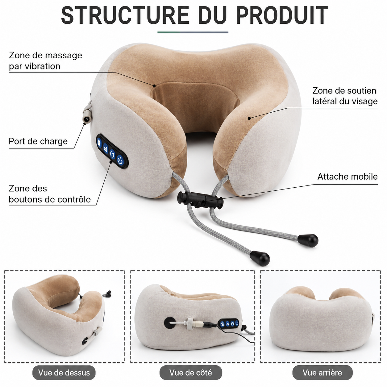 Oreiller de massage cervicale