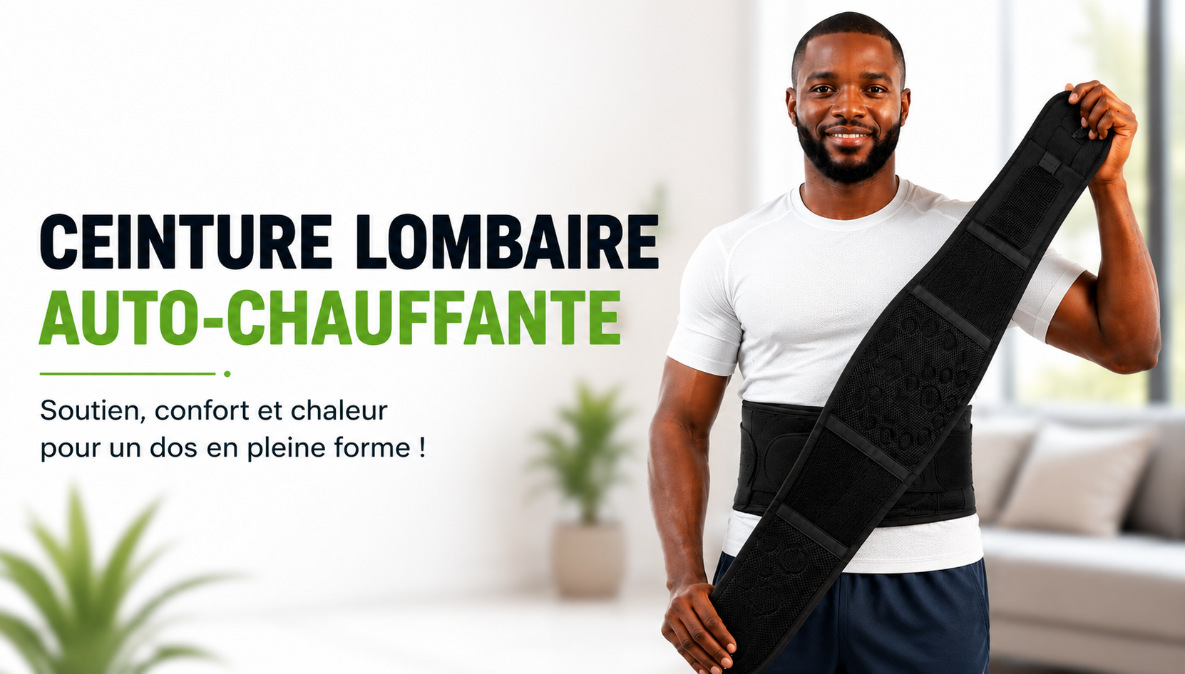 Ceinture médicale de soutien lombaire ( Soulage la douleur - Protège la colonne lombaire  ) TG