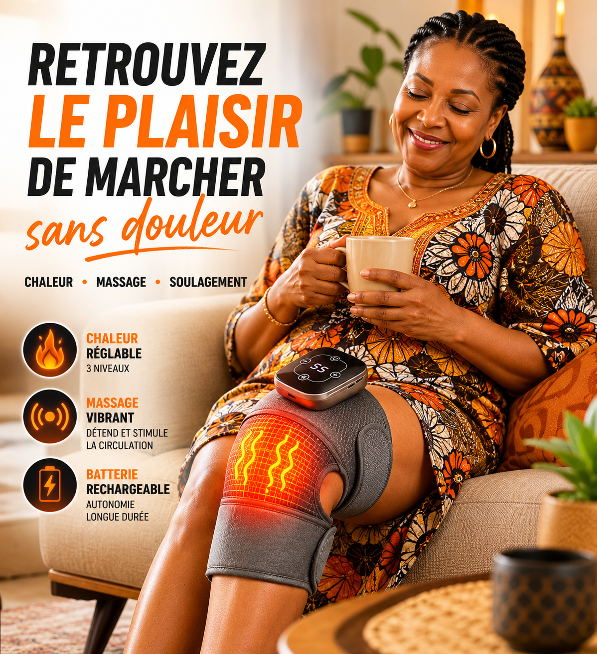 Genouillère Intelligente de Soulagement & Relaxation