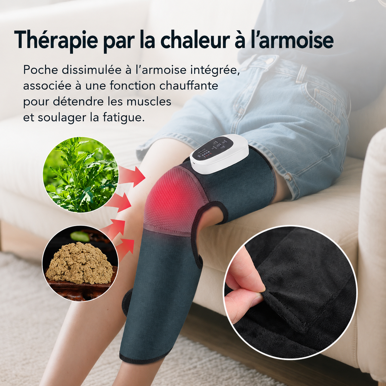 ThermoGenou™ (Appareil Intelligent 3-en-1 pour soulager les douleurs aux genoux)