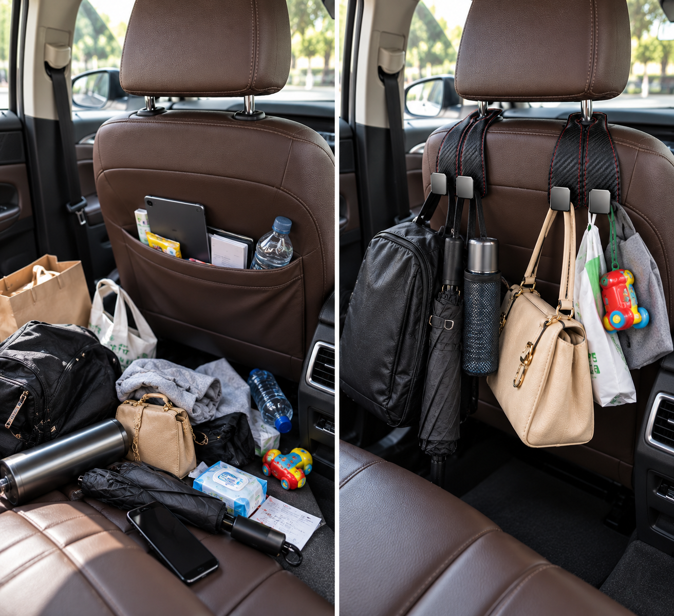 Crochet d'organisation de voiture