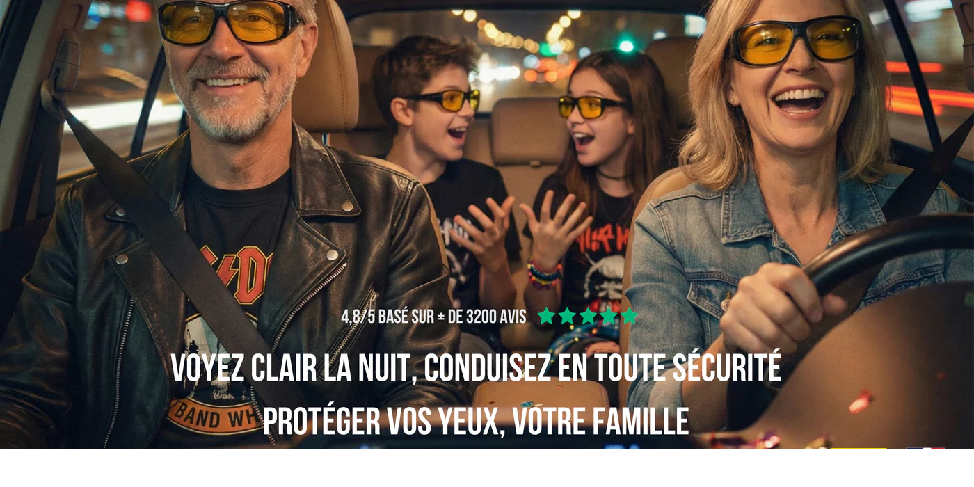 Lunettes de Conduite (Indispensable pour les conduites nocturnes)